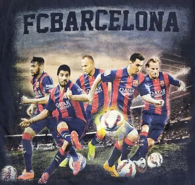 Barcelona FCB OFFICIAL SHIRT  Messi Neymar Suarez Iniesta Rakitic Youth Size 14  • $19