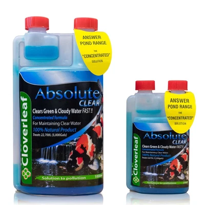£22.95 • Buy Cloverleaf Absolute Clear Pond Clear Cloudy Water Flocculent Treatment