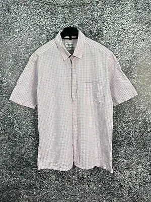 Mens Yves Saint Laurent YSL Short Sleeve Shirt Button Up Vintage Size L Large • $30