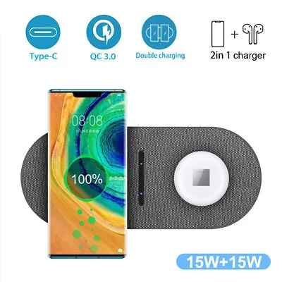 Fast Wireless Charger Dual Charging Mat Pad For Google Pixel Fold 8/7/6 Pro/5/4 • $19.98