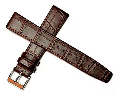 £9.95 • Buy EASY FIT CLIP ON OPEN ENDED GENUINE LEATHER WATCH STRAP BROWN 12MM To 20MM
