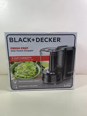 BLACK+DECKER FreshPrep One-Touch 3 Cup Food Chopper Black • $24.99