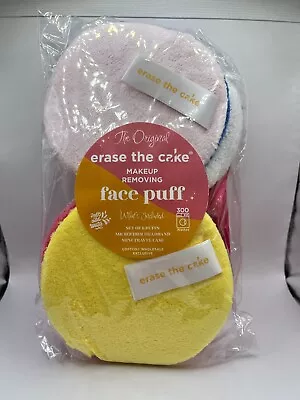 Erase The Cake Makeup Removing Puff 6-Pack With Small Bag - New And Sealed • $12