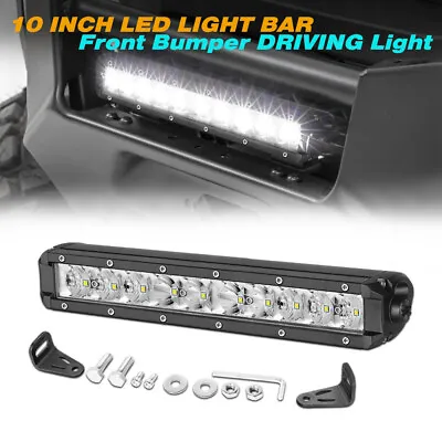$29.89 • Buy For Polaris RZR XP 11  Slim LED Light Bar Front Bumper Driving Lamp ATV UTV 10in