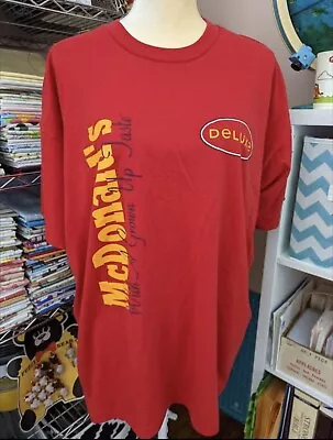 McDonalds 90s T Shirt Size XXL Vintage Arch Deluxe Red Double Side Crew Shirt 96 • $25