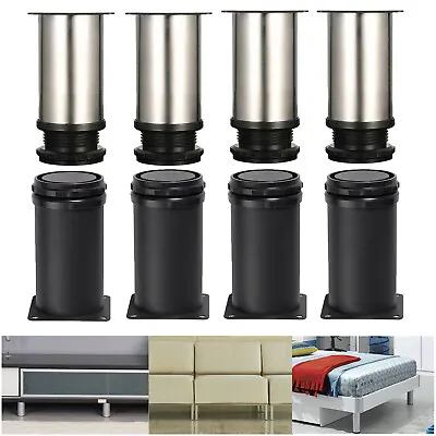 $17.95 • Buy 4X 10/15cm Adjustable Metal Furniture Legs Cabinet Sofa Kitchen Bed Couch Feet