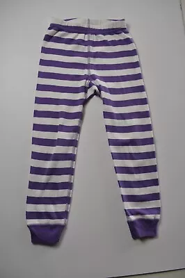 Hanna Andersson Pajamas Size 4T Purple And White Stripe Pant 100% Organic Cotton • $12