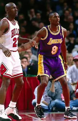 Michael Jordan And Kobe Bryant Waiting For The Ball 8x10 Photo Print • $3.99