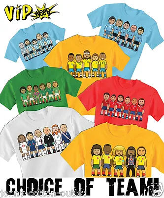 VIPwees Kids ORGANIC T-Shirt Americas Countries Football COPA AMERICA ChooseTeam • $14.93