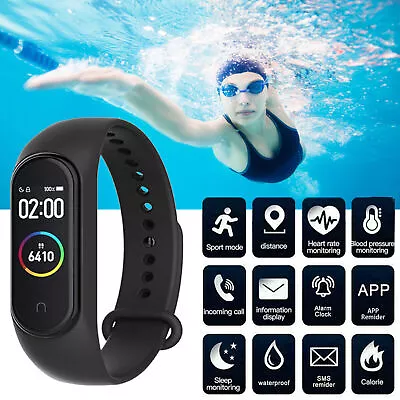 Bluetooth Smart Watch Sport Activity Fitness Tracker Heart Rate Monitor Watch AU • $18.99