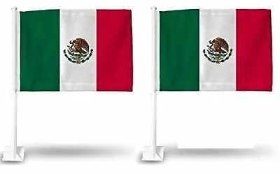 2X MEXICO MEXICAN World Cup Soccer Car Flag FLAGS FOR CAR WINDOW 18  X 12  INCH • $12.88