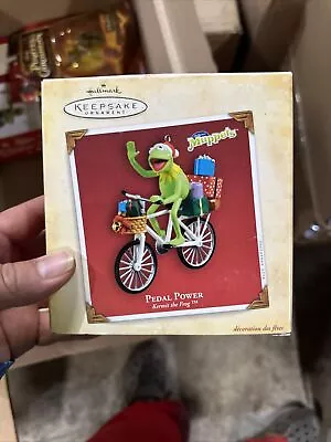 2004 Hallmark Keepsake Muppets Kermit The Frog Pedal Power Ornament  • $40