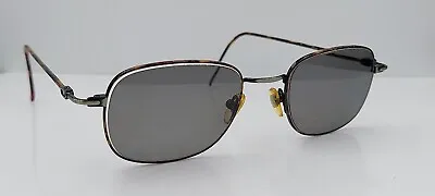 Vintage Halston H868 Tortoise Gray Oval Metal Sunglasses FRAMES ONLY • $33