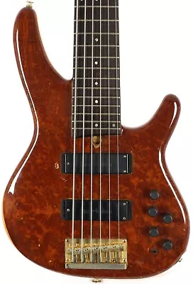 1989 DR Heartfield DR-6C Burl Maple 6-String Electric Bass Guitar W/ Gig Bag • $1139.99