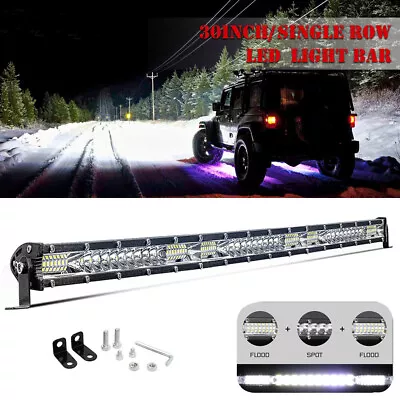 NEW 10 20 30 40 Slim LED Light Bar Spot Flood Combo Work Offroad SUV Driving ATV • $36.99