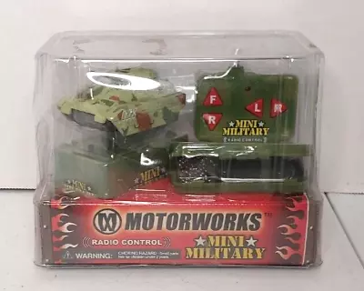 Motorworks Mini Military Radio Control Tank 49MHz Remote Army Tank 1:64 Scale • $41.99
