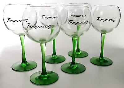 6 X Tanqueray Gin Balloon 35ml Small Copa Glass Green Stem And Foot Jars 3368 • £28.76
