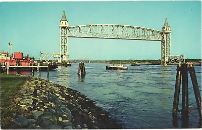 The Railroad Bridge Across The Canal Cape Cod Massachusetts Postcard • $6.25