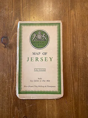 Vintage  Ordnance Survey Map Of Isle Of Jersey Circa 1913 (Reprint 1933)  • $0.99