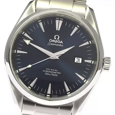 OMEGA Seamaster Aqua Terra 2502.80 Date Navy Dial Automatic Men's Watch_733043 • $3871.18