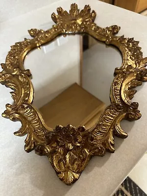 Vtg Hand Carved MIRROR Made In Italy Florentina Gold Very Rare One Of A Kind 955 • $119.99