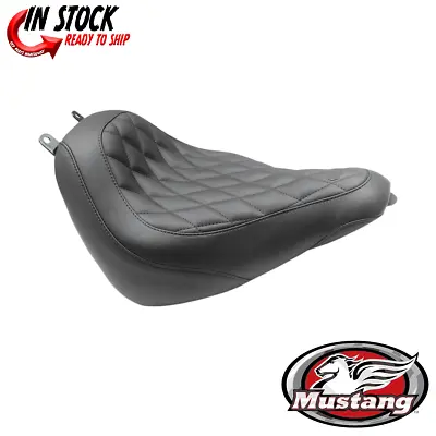 Mustang Wide Tripper Solo Seat Black Diamond Front - Without Backrest 0802-1260 • $377.20