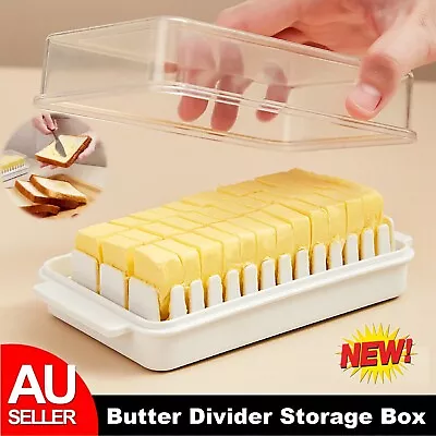 Plastic Box Storage Case Food Butter Cheese Serving Storage Dish Container & Lid • $17.49