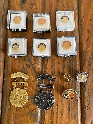 Vintage NRA Marksman First Class Pin Badge Medal Lot (11) • $9.99