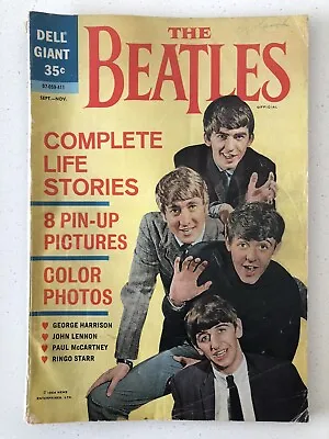 Rare The Beatles Life Story Comic Book SCARCE 1964 DELL GIANT Photos + Comics • $265