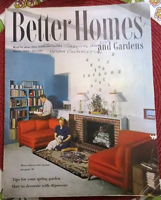 Vintage Better Homes And Gardens Magazine March 1948 Tips For Your Spring Garden • $5.77