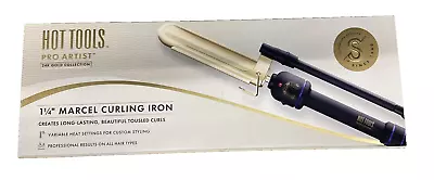 Hot Tools Pro Artist 24k Gold Collection 1 ¼” Marcel Curling Iron-Used-In Box • $29.99