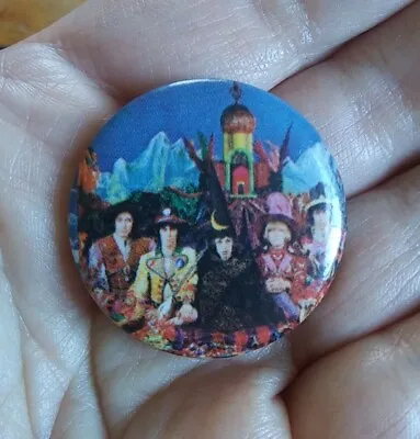 Vintage ~ Rolling Stones Album Cover Pin Button ~Their Satanic Majesties Request • $13.43