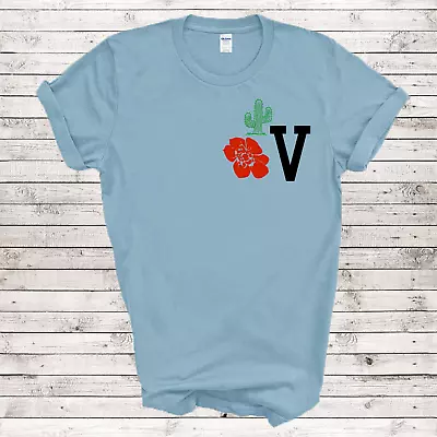 Monogram V Names Flower Cactus Fashion 21st Century Woman Retro Gift T-shirt • $18.99