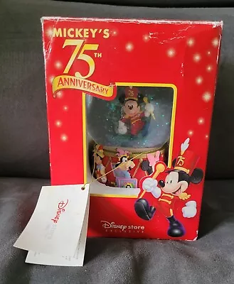 Mickey's 75th Anniversary Snow Globe Boxed • £20