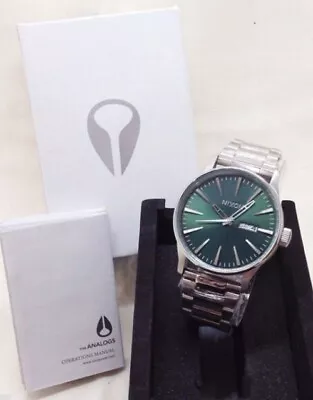New Nixon Sentry A356-1696 All Green Stainless Steel 42mm Men's Watch A3561696 • $145
