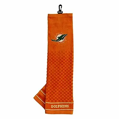 Miami Dolphins NFL Tri-Fold Embroidered Golf Towel Officially Licensed • $17.98