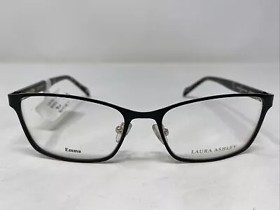 Laura Ashley Emma BLACK 53-17-140 Black/Gold Full Rim Eyeglasses Frame WQ41 • $65