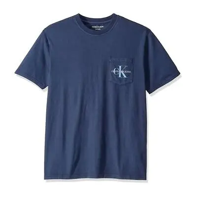 Calvin Klein Men Garment Dyed Monogram Pocket Tee • $39.45