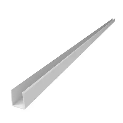 1.02 In. X 1.379 In. X 59.5 In. White Vinyl Fence U-Channel Durable Easy Install • $4.75