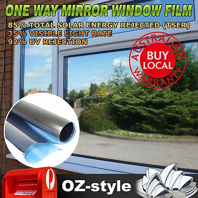 $39.99 • Buy Home Tinting One Way House Window Tint Film Mirror Glass Block Heat/UV Control