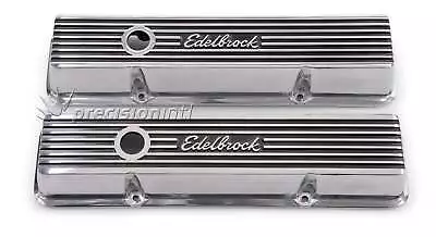 Edelbrock 4262 Elite Ii Series Valve Covers Low Profile Pair Sbc 262-400 V8 • $277.77