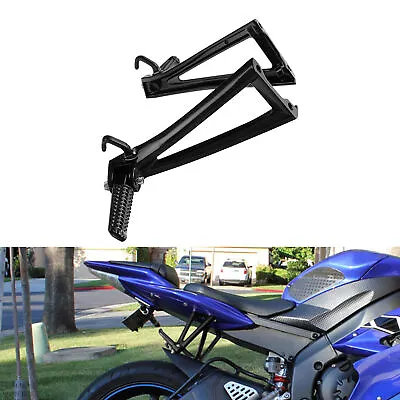 Black Rear Passenger Foot Pegs Rest Bracket Fit For Yamaha YZF-R6 YZF R6 06-16 • $34.99