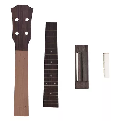 Concert Ukulele Neck 18Fretboard Tuning Pegs Machine Heads Nut Saddle Bridge Kit • $38.49