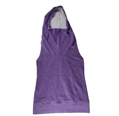 Nike Sleeveless Workout Hoodie Purple Medium Boxing Pullover EUC • $13