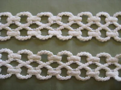 4 1/2 Yds Vintage Heavy Ivory Cotton Venise Lace • $12.99