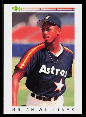 1992 Classic I Brian Williams #T96  Baseball  Houston Astros • $1.75