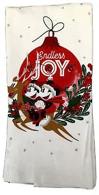 NEW Disney Mickey & Minnie Mouse ENDLESS JOY 2pc Christmas Kitchen Dish Towels • $15.99