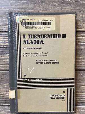 I Remember Mama John Van Druten 1944 • $23.99