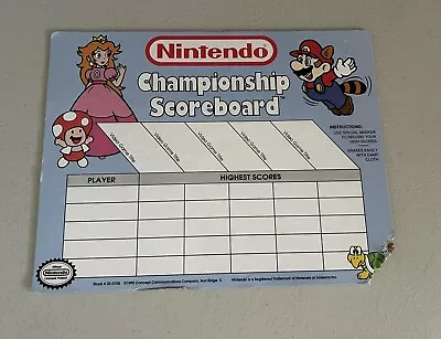 Vtg Nintendo Championship Scoreboard 1990 Super Mario Rare 90s Videogame Display • $49