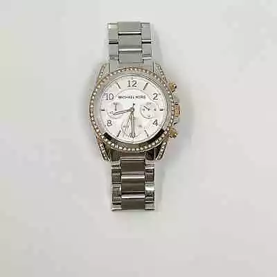 Michael Kors Runway Blair Silver Rose Gold Ladies Watch MK5459 Stainless Steel • $99